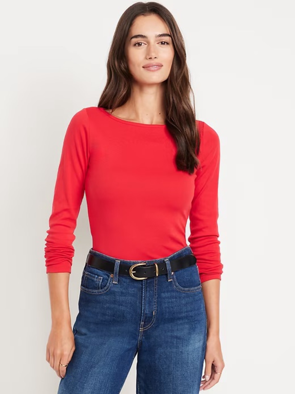 Old Navy Red Long Sleeve Boatneck Tee 2X